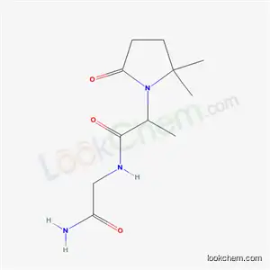 Molecular Structure of 67117-94-6 (N-(2-amino-2-oxoethyl)-2-(2,2-dimethyl-5-oxopyrrolidin-1-yl)propanamide)