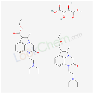 1H-Pyrrolo(1,2,3-de)quinoxaline-6-carboxylic acid, 2,3-dihydro-1-(2-(diethylamino)ethyl)-5-methyl-2-oxo-, ethyl ester, (R-(R*,R*))-2,3-dihydroxybutanedioate (2:1)