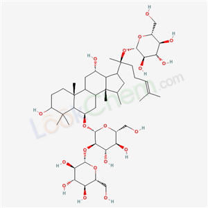 beta-D-Glucopyranoside, (3-beta,6-alpha,12-beta)-20-(beta-D-glucopyranosyloxy)-3,12-dihydroxydammar-24-en-6-yl 2-O-beta-D-glucopyranosyl-