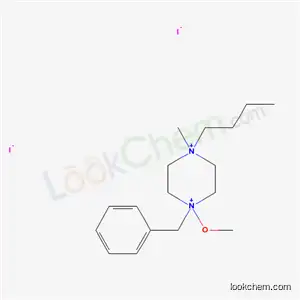 Molecular Structure of 69928-43-4 (1-benzyl-4-butyl-1-methoxy-4-methylpiperazinediium diiodide)