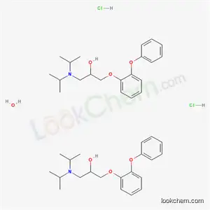 Molecular Structure of 73825-91-9 (1-[bis(1-methylethyl)amino]-3-(2-phenoxyphenoxy)propan-2-ol dihydrochloride hydrate)