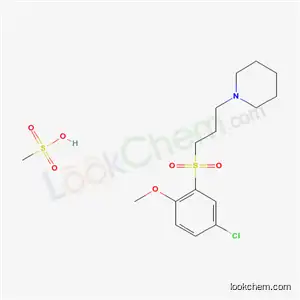 Molecular Structure of 74254-82-3 (1-[3-(5-chloro-2-methoxy-phenyl)sulfonylpropyl]piperidine, methanesulf onic acid)