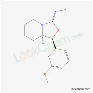 Molecular Structure of 75343-70-3 (N-[(1S,3Z,8aR)-1-(3-methoxyphenyl)hexahydro[1,3]oxazolo[3,4-a]pyridin-3-ylidene]methanamine)