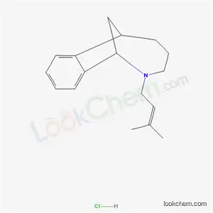 Molecular Structure of 76777-07-6 (2-(3-methylbut-2-en-1-yl)-1,2,3,4,5,6-hexahydro-1,6-methano-2-benzazocine hydrochloride)