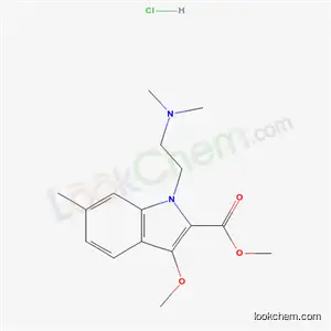 Molecular Structure of 77941-21-0 (methyl 1-[2-(dimethylamino)ethyl]-3-methoxy-6-methyl-1H-indole-2-carboxylate hydrochloride)