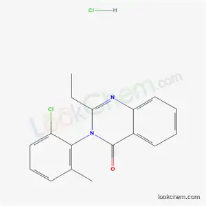 Molecular Structure of 78308-55-1 (3-(2-chloro-6-methylphenyl)-2-ethylquinazolin-4(3H)-one hydrochloride)