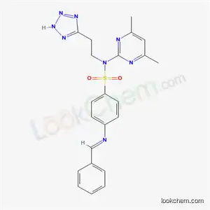 Molecular Structure of 78311-78-1 (N-(4,6-dimethylpyrimidin-2-yl)-4-{[(1E)-phenylmethylidene]amino}-N-[2-(2H-tetrazol-5-yl)ethyl]benzenesulfonamide)