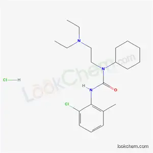 Molecular Structure of 78371-90-1 (3-(2-chloro-6-methylphenyl)-1-cyclohexyl-1-[2-(diethylamino)ethyl]urea hydrochloride)