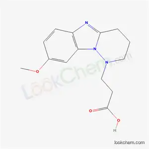 Molecular Structure of 79514-70-8 (3-(8-methoxy-3,4-dihydropyridazino[1,6-a]benzimidazol-1(2H)-yl)propanoic acid)