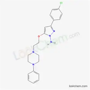 1H-Pyrazol-1-amine, 3-(4-chlorophenyl)-5-(2-(4-phenyl-1-piperazinyl)ethoxy)-