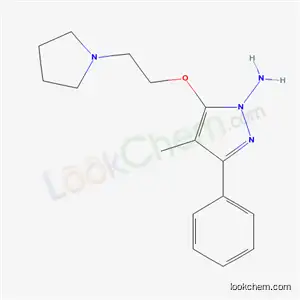 1H-Pyrazol-1-amine, 4-methyl-3-phenyl-5-(2-(1-pyrrolidinyl)ethoxy)-