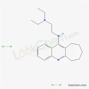 Molecular Structure of 108154-76-3 (N-(7,8,9,10-Tetrahydro-6H-cyclohepta(b)quinolin-11-yl)-N,N-diethyl-1,2-ethanediamine 2HCl)