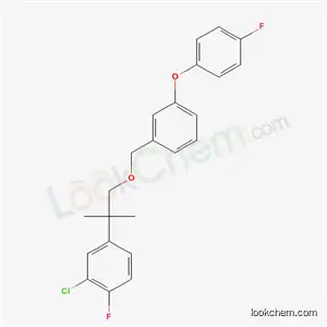 Molecular Structure of 80844-10-6 (2-chloro-1-fluoro-4-(2-{[3-(4-fluorophenoxy)benzyl]oxy}-1,1-dimethylethyl)benzene)