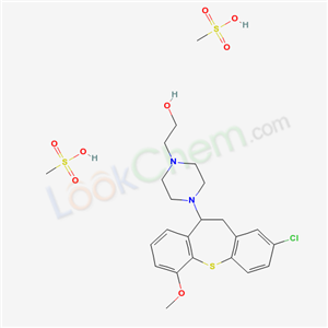 1-Piperazineethanol, 4-(2-chloro-10,11-dihydro-6-methoxydibenzo(b,f)thiepin-10-yl)-, dimethanesulfonate (salt)