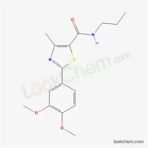 Molecular Structure of 82875-40-9 (5-Thiazolecarboxamide, 2-(3,4-dimethoxyphenyl)-4-methyl-N-propyl-)