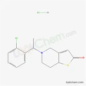 Molecular Structure of 83427-62-7 (((Chloro-2 phenyl)-1 ethyl)-5 tetrahydro-5,6,7,7a 4H-thieno(3,2-c)pyri dinone-2 chlorhydrate)