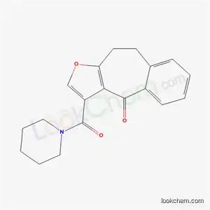 Molecular Structure of 83494-77-3 (3-(piperidin-1-ylcarbonyl)-9,10-dihydro-4H-benzo[4,5]cyclohepta[1,2-b]furan-4-one)