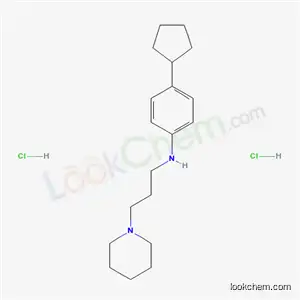 1-Piperidinepropanamine, N-(4-cyclopentylphenyl)-, hydrochloride, hydrate (2:4:1)