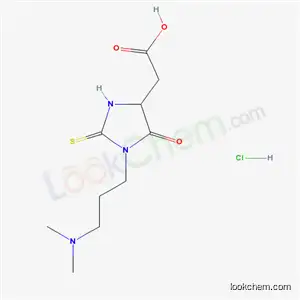 Molecular Structure of 86503-32-4 ({1-[3-(dimethylamino)propyl]-5-oxo-2-thioxoimidazolidin-4-yl}acetic acid hydrochloride)