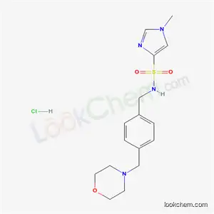 Molecular Structure of 137048-37-4 (1-methyl-N-[4-(morpholin-4-ylmethyl)benzyl]-1H-imidazole-4-sulfonamide hydrochloride)