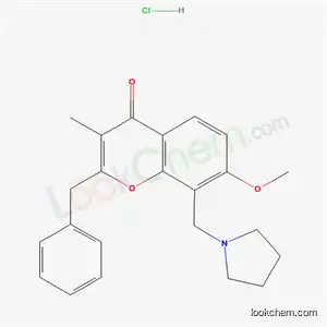 4H-1-Benzopyran-4-one, 7-methoxy-3-methyl-2-(phenylmethyl)-8-(1-pyrrolidinylmethyl)-, hydrochloride