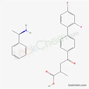Molecular Structure of 161692-97-3 (4-[4-(2,4-difluorophenyl)phenyl]-2-methyl-4-oxo-butanoic acid, (1R)-1- phenylethanamine)