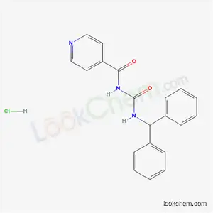 Molecular Structure of 171258-73-4 (4-Pyridinecarboxamide, N-(((diphenylmethyl)amino)carbonyl)-, monohydro chloride)