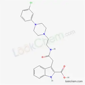 Molecular Structure of 184691-29-0 (3-[2-({2-[4-(3-chlorophenyl)piperazin-1-yl]ethyl}amino)-2-oxoethyl]-1H-indole-2-carboxylic acid)
