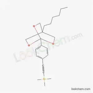 Molecular Structure of 134152-40-2 ({[4-(4-hexyl-2,6,7-trioxabicyclo[2.2.2]oct-1-yl)phenyl]ethynyl}(trimethyl)silane)