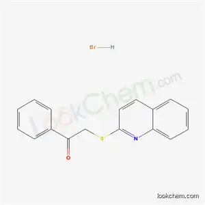 Molecular Structure of 134826-62-3 (1-phenyl-2-(quinolin-2-ylsulfanyl)ethanone hydrobromide)