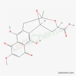 Molecular Structure of 19196-45-3 (7,12-dihydroxy-10-methoxy-2-methyl-8,11-dioxo-1,4,5,6,8,11-hexahydro-2H-2,6-epoxynaphtho[2,3-d]oxocine-4-carboxylic acid)