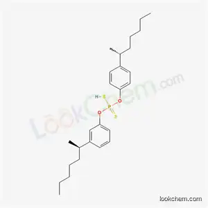 Molecular Structure of 84540-76-1 (O-{3-[(1R)-1-methylhexyl]phenyl} O-{4-[(1R)-1-methylhexyl]phenyl} hydrogen dithiophosphate)
