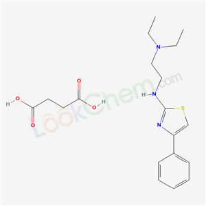 Molecular Structure of 118678-95-8 (1,2-Ethanediamine, N,N-diethyl-N-(4-phenyl-2-thiazolyl)-, butanedioate (1:1))