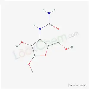 Molecular Structure of 5974-97-0 (methyl 3-(carbamoylamino)-3-deoxypentofuranoside)