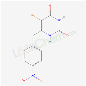 5-bromo-6-[(4-nitrophenyl)methyl]-1H-pyrimidine-2,4-dione cas  13441-92-4