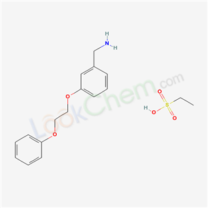 ethanesulfonic acid; [3-(2-phenoxyethoxy)phenyl]methanamine cas  24797-96-4