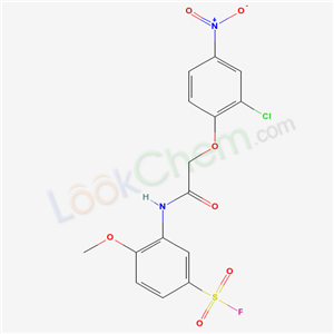 3-[[2-(2-chloro-4-nitro-phenoxy)acetyl]amino]-4-methoxy-benzenesulfonyl fluoride cas  25299-95-0