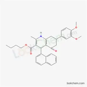 Butyl 7-(3,4-dimethoxyphenyl)-2-methyl-4-(naphthalen-1-yl)-5-oxo-1,4,5,6,7,8-hexahydroquinoline-3-carboxylate