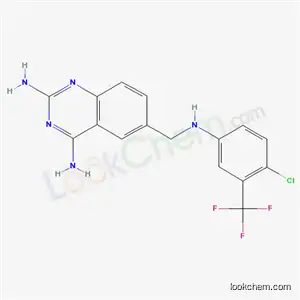 Molecular Structure of 52128-19-5 (6-({[4-chloro-3-(trifluoromethyl)phenyl]amino}methyl)quinazoline-2,4-diamine)