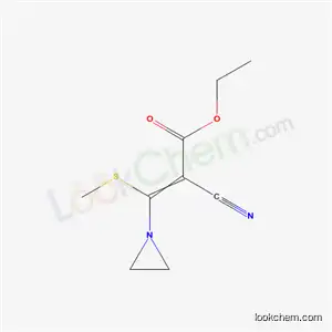 Molecular Structure of 61254-24-8 (ethyl 3-(aziridin-1-yl)-2-cyano-3-(methylsulfanyl)prop-2-enoate)