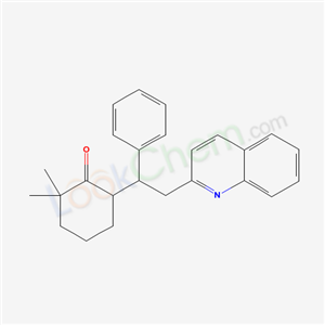 2,2-dimethyl-6-(1-phenyl-2-quinolin-2-yl-ethyl)cyclohexan-1-one cas  58277-47-7