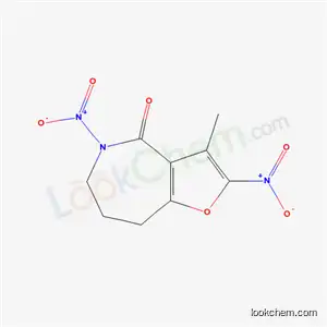 Molecular Structure of 61190-52-1 (3-methyl-2,5-dinitro-5,6,7,8-tetrahydro-4H-furo[3,2-c]azepin-4-one)