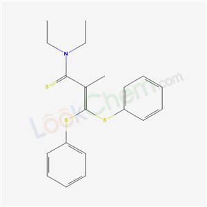 N,N-diethyl-2-methyl-3,3-bis(phenylsulfanyl)prop-2-enethioamide cas  80438-79-5