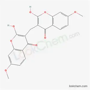Molecular Structure of 1821-14-3 (2-hydroxy-3-[(2-hydroxy-7-methoxy-4-oxo-chromen-3-yl)methyl]-7-methoxy-chromen-4-one)