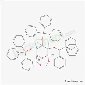 Molecular Structure of 7465-46-5 (methyl 6-deoxy-6-iodo-2,3,4-tri-O-tritylhexopyranoside)