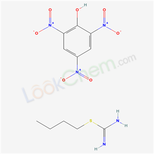 butylsulfanylmethanimidamide; 2,4,6-trinitrophenol