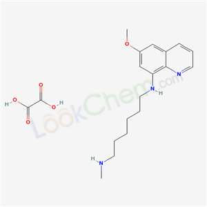 N-(6-methoxyquinolin-8-yl)-N-methyl-hexane-1,6-diamine; oxalic acid cas  7498-94-4