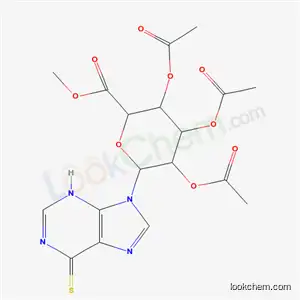 Molecular Structure of 67693-47-4 (9-(2,3,4-tri-O-acetyl-6-methylhexopyranosyluronosyl)-3,9-dihydro-6H-purine-6-thione)