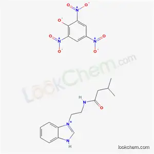 Molecular Structure of 22270-65-1 (3-{2-[(3-methylbutanoyl)amino]ethyl}-1H-benzimidazol-3-ium 2,4,6-trinitrophenolate)