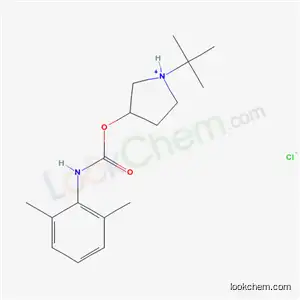 Molecular Structure of 31991-03-4 (1-tert-butyl-3-{[(2,6-dimethylphenyl)carbamoyl]oxy}pyrrolidinium chloride)